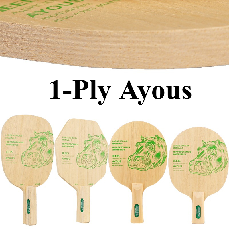 Table Tennis Paddles - JEELS Green Hippo 1 Ply Ayous