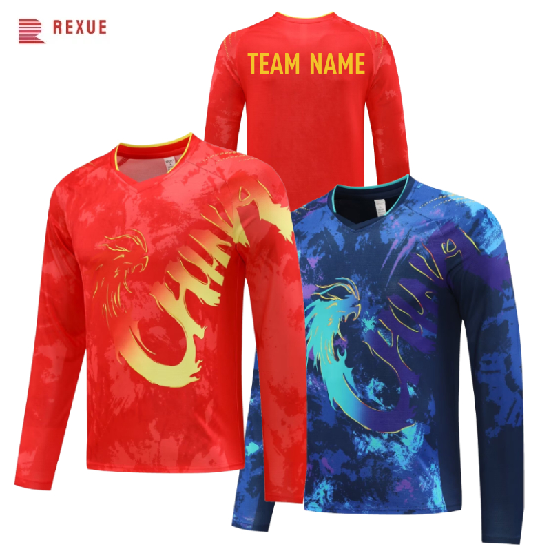 Table Tennis Usa Team - China Dragon Long Sleeve Table Tennis