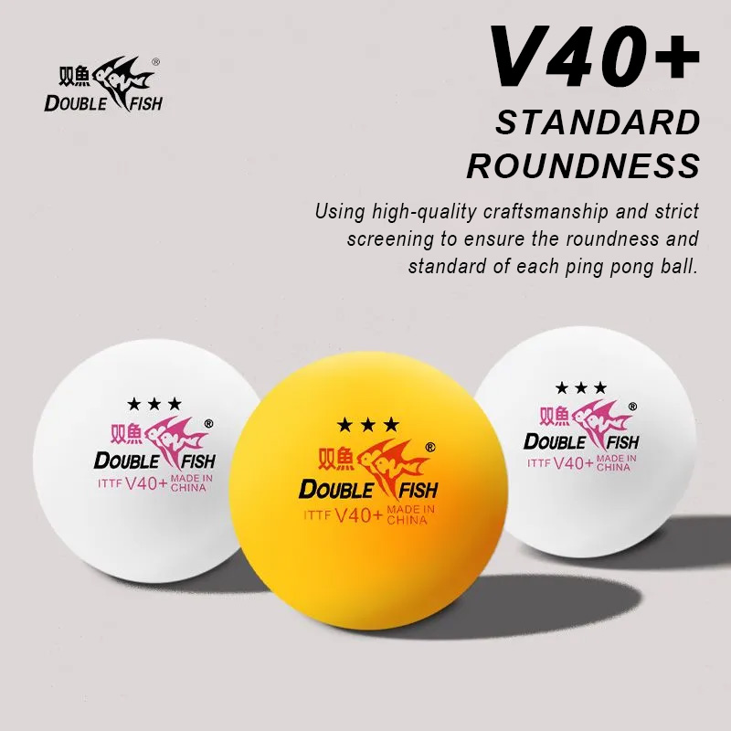 Table Tennis Zlc - DOUBLE FISH 3 Star V40+ 30/50/100