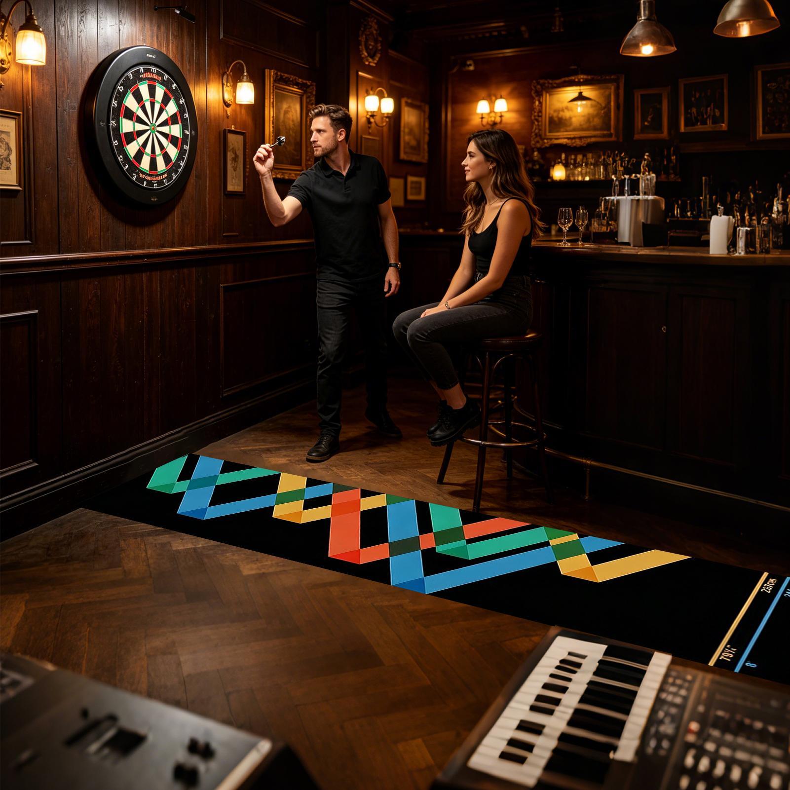 Dart Mat With Throw Line Cryst - đánh giá và giá Throw Distance Board