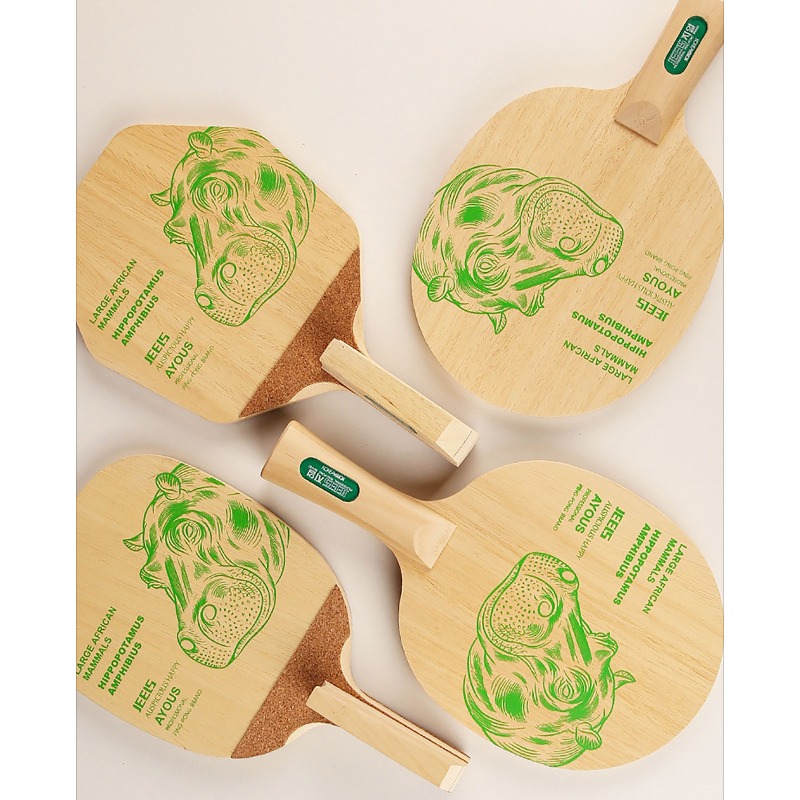 JEELS Green Hippo 1 Ply Ayous  - đánh giá và giá Table Tennis Paddles
