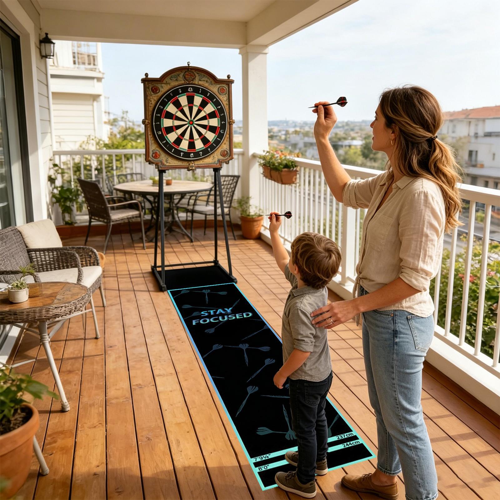 Dart Mat Portable Non-Slip Cry - đánh giá và giá Throw Distance Board