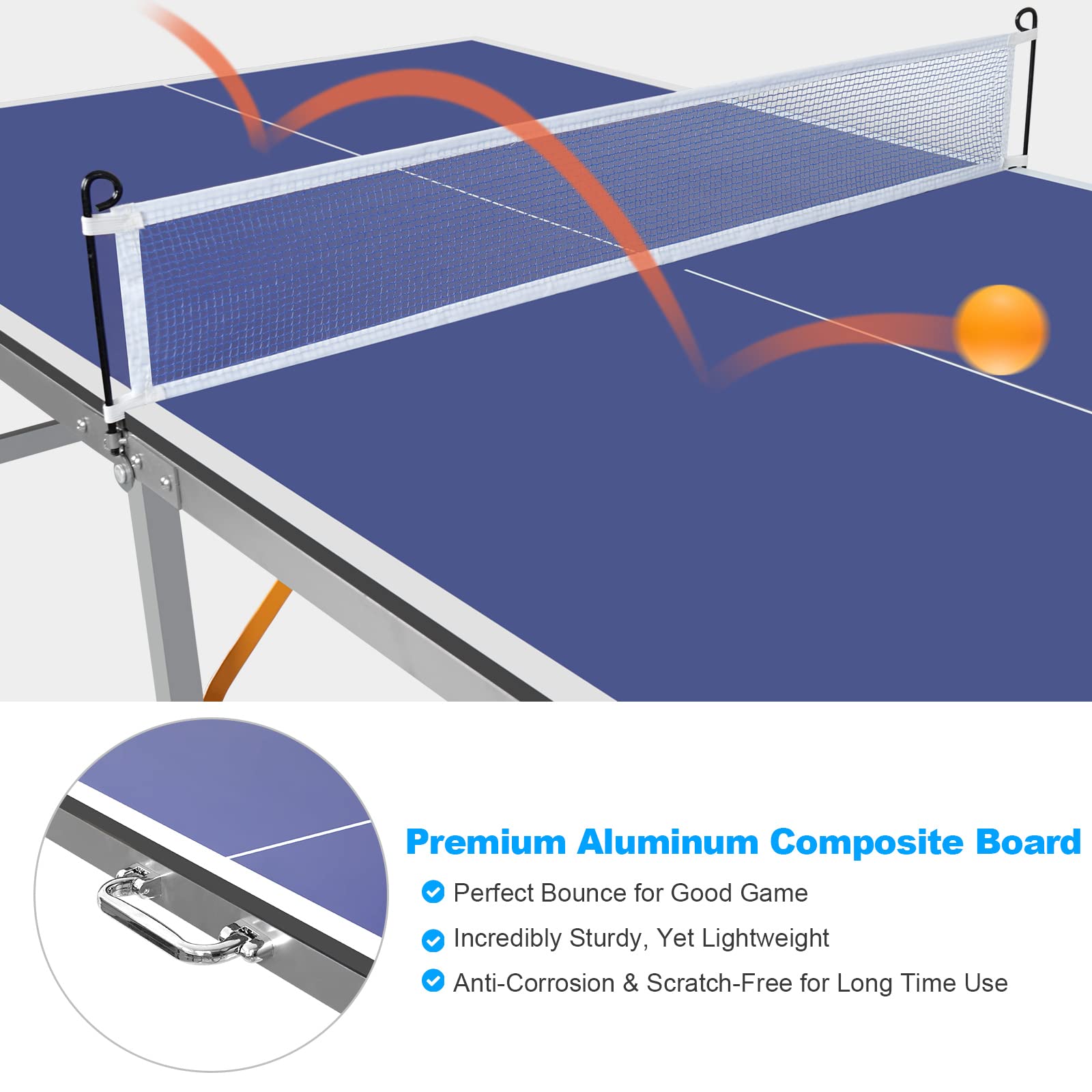 6X3ft Portable Ping Pong Table - đánh giá và giá Table Tennis Usa Team