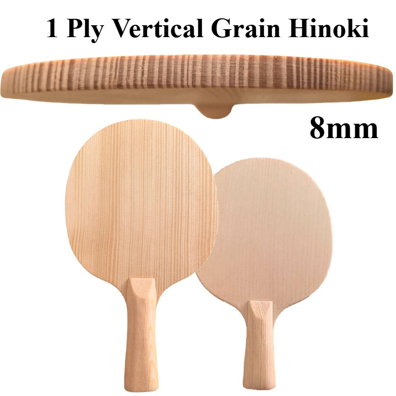 1-Ply 8mm Vertical Grain Hinok - đánh giá và giá Table Tennis Paddles